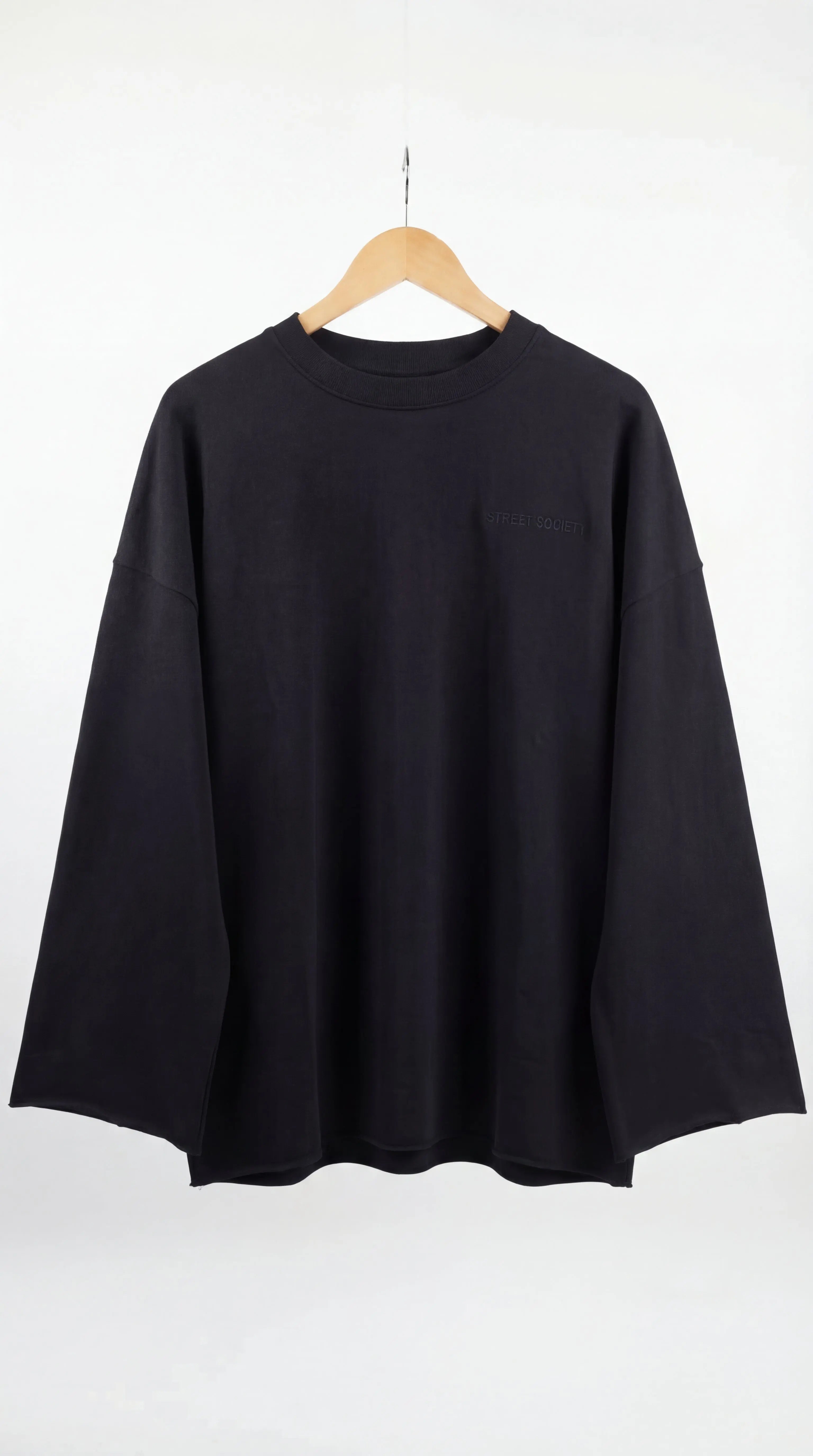 Loose Sleeves Unisex Sweater Black - Street Society